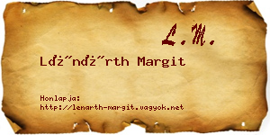Lénárth Margit névjegykártya